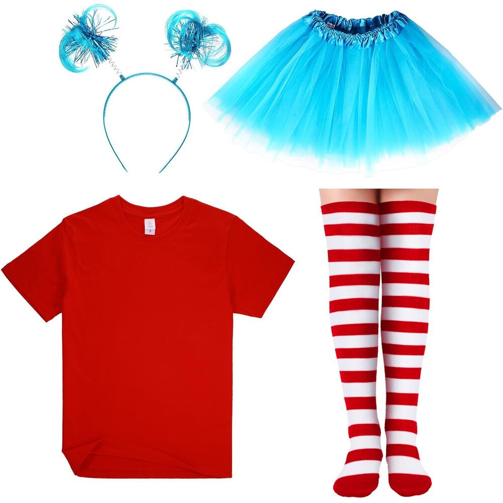 8795 Tulle Tutu Costume Accessoriess Set, T Shirt Striped Thigh
